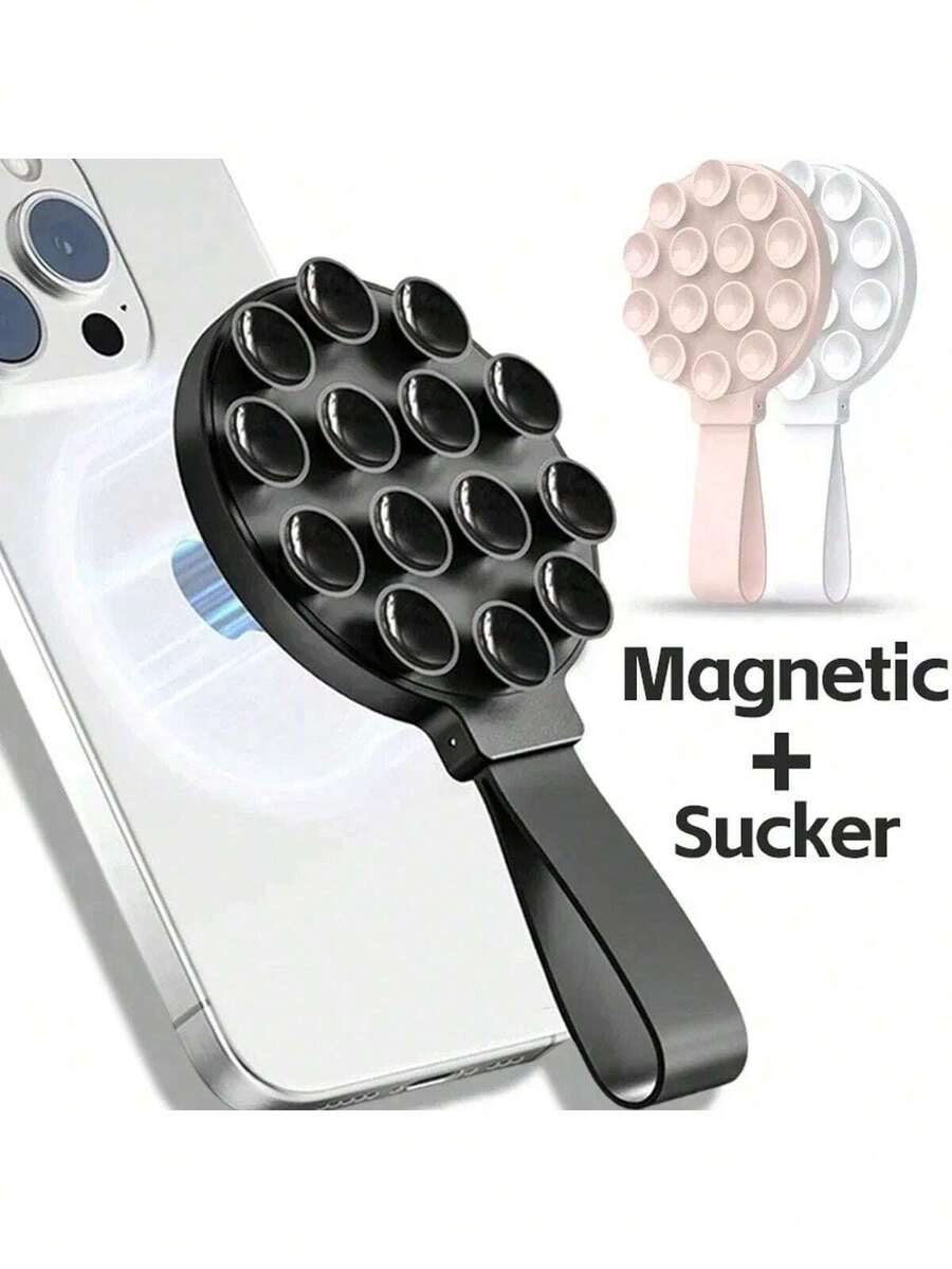 新款便携式强磁硅胶吸盘手机支架，用于观看视频，壁挂式可拆卸手机支架，兼容 、Android 手机，生日礼物，家人、朋友手机支架，手机配件 - 彩色 - 查看 1