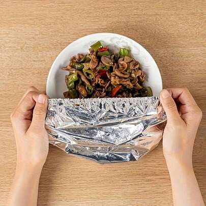 10/20/30/50/100 piezas Cubiertas de aislamiento de papel de aluminio para cocina y mesa de comedor - Resistentes al calor, a prueba de fugas, reutilizables para aislamiento térmico de platos calientes, conservación de frescura y protección de encimeras, ajuste  | No se necesita electricidad
