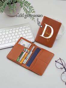Ayotu Bao hộ chiếu in tên tùy chỉnh, bìa hộ chiếu cá nhân hóa chữ cái, ví đựng thẻ du lịch bằng da PU, phụ kiện du lịch hàng không - Nhiều màu - Xem 21