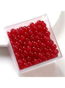 1250 pièces/100 pièces Perles rondes en verre de 6 mm, kit de fabrication de bracelets perlés, comprenant 28 couleurs de perles en verre cristal, pendentif en alliage, fil à perler, pour la réalisation de bracelets, colliers, boucles d'oreilles, artisanat, kit de perles pour débutants (couleurs aléatoires)