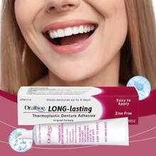 Oralhoe Denture Fixing Adhesive Fixes Dentures To Improve Comfort And Beautify Teeth Denture Fixing Adhesive - 白色 - 查看 1