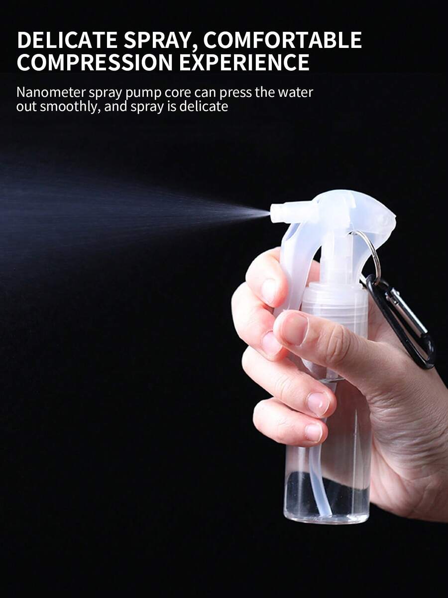 1 pieza Botella de spray de fina niebla de 60ml de colores variados, gancho colgante de color aleatorio, botella recargable portátil y mini - Multicolor - Ver 1