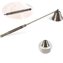 1PC Black/Brass Candle Snuffer, Stainless Steel Candle Tools Accessories Candle Buffer Wax, Candle Extinguisher With Handle Candlestick Candle Wicks Flame For Candle Lovers, Gift, Everyday Use, Putting Out Extinguish Candle Wicks Flame Safely Sweet Water Decor Black Candle Snuffer