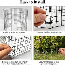 15 PCS Round Plant Protector From Animals, 5 Pack 12'' X 12'' Metal Plant Cages,Mesh Plant Cage Garden Plant Protector, Sturdy Bunny Barricades Chicken Wire Cloche Plant Protectors - 黑色 - 查看 5