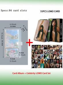 pokemon 120pcs Frosted Photo Album+55pcs Li Sa, Jennie Single Small Card Set Combination, Used For Tickets, Postcards, ID Cards, Credit Card Collection And Storage Of Transparent Clip | K-Pop Photo Collection, Blac Kpink Lomo Cards, Collectable Transaction Cards, Pop Music Group Fans' Gifts. It Is Suitable For Collecting Commemorative Popular Group Fans' Aid Cards, Birthday And Graduation Gifts For Students, And Box Decoration Cards For Gift Card Set