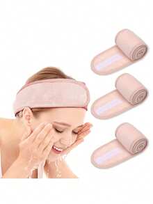 3Pcs Adjustable Women's Spa Facial Headband, Shower & Makeup Hair Tie Suitable For Washing Face, Soft Towel & Hair Styling Accessory Accessories,Skincare Headband,Beauty,Skin Care Products,Spa,Self Care,Skin Care Tools,Face Care,Esthetician Supplies,Skin,Face Wash,Facial - Multicolor - View 17