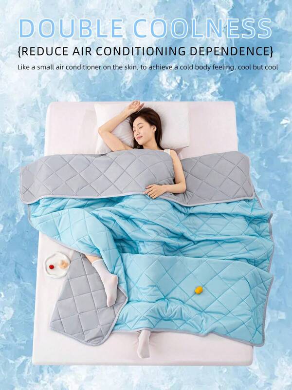 1 Stück [Kühldecke] Kühldecke für heiße Schläfer / Zweifarbiges Design, einfach und stilvoll / leichte Sommerbettdecke für heiße Schläfer - essentiell um zu Hause kühl zu bleiben Königin / König / Doppel Größe - Maschinenwaschbar - perfekt für Camping, Sofa, Auto und klimatisierte Räume