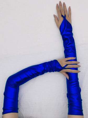 Fashionable Lacquered Coated Fingerless Gloves, Sexy Women's Intimate Seduction Accessory, Adult Couple Supplies, Stylish Sensual Gloves Halloween