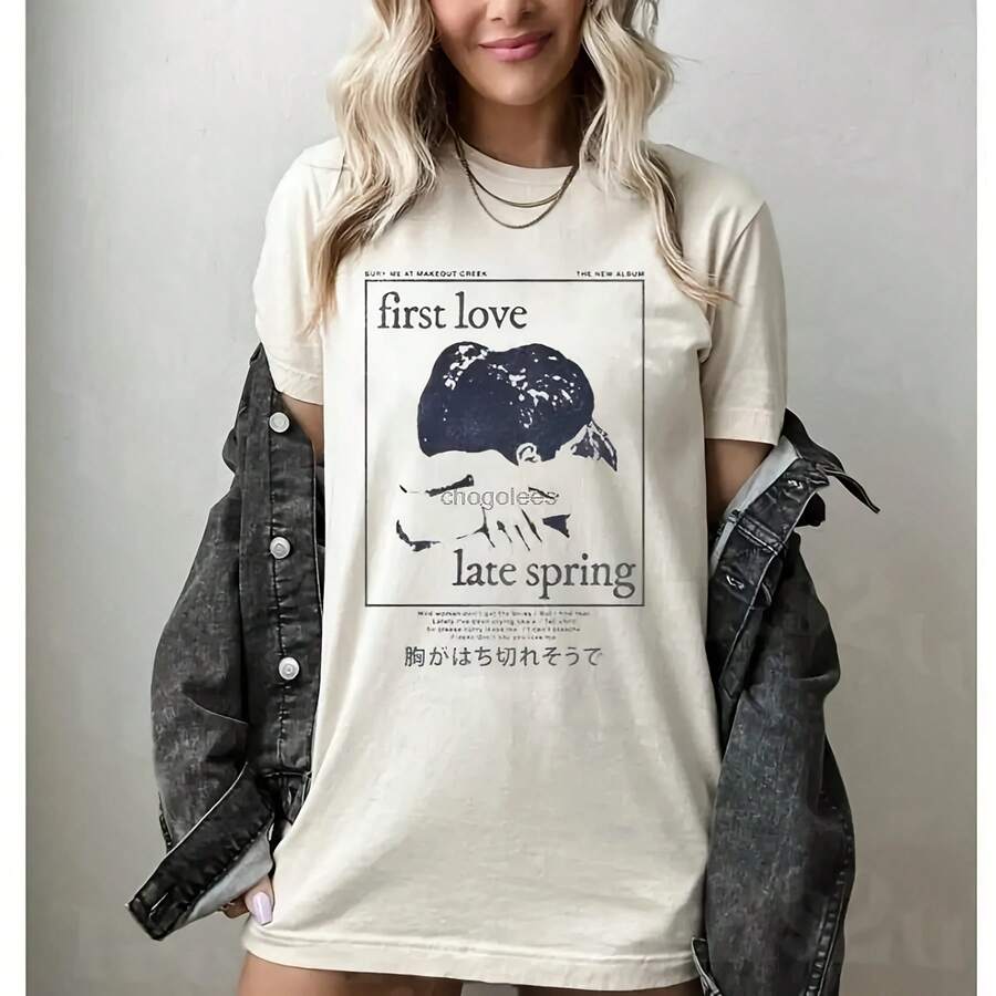 Mitski First Love Late Spring Shirt Retro Mitski Uni Gift For Him For Her Mitski 2023 Tour Shirt Music Shirt220g Double Yarn Sanding Cotton Heavy T-Shirt, Retro Box Cut + Rib Collar Oversize, Version Compatible With XXL-6XL Body Type. Exclus Developt Of 70's Hippie Style Tie-Dye Process, Purple Orange Gradient Background With Moon Totem, Invisible Port Belt In Seam To Soe The Problem Of Neckline Deformation. Rmded With Wide-Leg Jeans Or Leather Vest, Suitable For Music Festivals, Art Exhibitions And Other Creat Scenarios, With A Series Of Headbands To Ence Modeling Integrity. - White - View 1