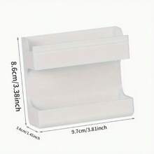 Wall-Mounted No Drilling Adhesive Mobile Charging Stand, Remote Control Holder Storage Box - Can Horizontally Place Mobile Phones For Viewing, Multifunctional Organizer Box For Household Appliances, Non-Slip, No-Drill Bedside Storage Rack, Suitable For Phones And Remotes, Space-Saving Bedside Storage Box, With Strong Adhesive, Plastic Multipurpose Storage Rack, Suitable For Home, Office, Car, Minimalistic Appearance, Easy Installation, Practical Shelving