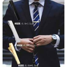 1/10 pièces Ensemble de pinces à cravate pour hommes, ensemble de pinces à barre de cravate pour cravates régulières, mariage, affaires