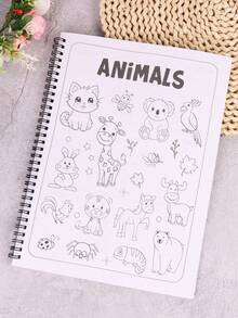 Libro para colorear "Cómo dibujar todo": 300 dibujos de cosas lindas, animales, comida, regalos y otras cosas increíbles, en espiral, útiles escolares, de vuelta a la escuela