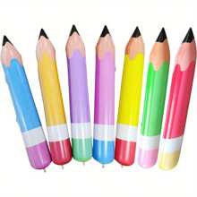 1pc/4pcs Giant Inflatable Pencil Balloon - Colorful Graduation And Party Decor With Feather Details, Made Of PVC Material, No Power Needed, Perfect For Birthdays, Room Decoration And Celebrations, Party Decorations | Vivid Balloons | Durable Balloons, Inflatable Balloons