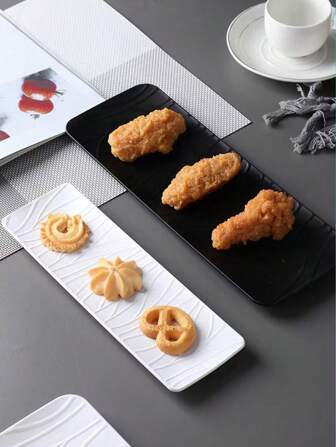 صينية سوشي على الطراز الياباني، صينية حلوى مستطيلة، صينية كعكة الشاي المسائي، صينية تقديم الحلويات والفواكه، لإستخدام المنزلي