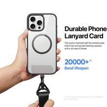 DUX DUCIS 1 pezzo Laccio regolabile in nylon 2 in 1 DUCIS per telefono, corda portatile per telefono da esterno, tracolla, design alla moda monocolore personalizzato