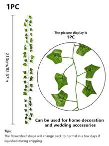 1/12/24pcs Artificial Sweet Potato Vines, Fake Ivy Leaves Green Plant Garlands, Home Party Decoration, Window & Yard Decor
