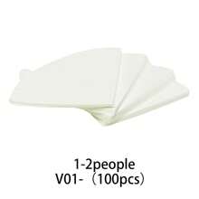 100 Piezas/Paquete Filtros de café - Tamaños 01, 02, filtros de papel natural, a prueba de fugas, desechables, adecuados para goteo manual y cafetera de goteo, de vuelta a la escuela
