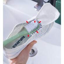 5-Sided Shoe Brush With 360 Degree Rotation, Plastic Hard Bristle, Bathroom And Home Cleaning Brush
