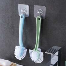 5-Sided Shoe Brush With 360 Degree Rotation, Plastic Hard Bristle, Bathroom And Home Cleaning Brush