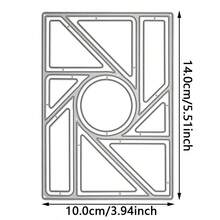 空心矩形金属框架切割模具，碳钢 DIY 纸卡工艺切割工具，适用于剪贴簿、贺卡装饰、压花、家居装饰项目 - 銀色 - 查看 13