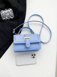 Women's 2024 Autumn Winter Handbag, Fashion Shoulder Bag With Plain, Popular Small Square Crossbody Bag