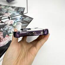 极简纯色TPU单件装时尚电镀边角防摔手机壳,带透明TPU保护盖和镜头膜,兼容苹果16 Pro Max/16 Pro/16E/16、15 Pro Max/15 Pro/15、14 Pro Max/14 Pro/14、13 Pro Max/13 Pro/13、12 Pro Max/12 Pro/12以及三星Galaxy S25 Ultra/S24 Ultra/S23 Ultra/S22 Ultra,防水防震防刮,生日礼物、春季周年纪念派对佳品,国际版,非国内版。 - 深紫色 - 查看 5