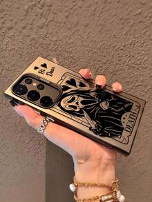 有趣的图案，被称为极简主义风格，Galaxy S24 Ultra手机壳，兼容 16e手机壳，深色风格，不同风格，防摔手机壳，酷炫。独特时尚的Oppo手机壳，兼容Infinix Smart 8和Vivo Galaxy，防水防震防摔防刮。