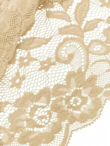 Floral Lace Lingerie Set High Waist Sleepwear Bra And Panty 2 Piece Nightwear 2025 Back-To-School Season Fall Pjs - 米色 - 查看 3
