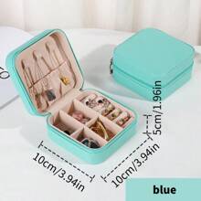 1 pezzo Scatola portaoggetti gioielli, organizer gioielli, scatola portaoggetti da viaggio, scatola per il trucco, regalo per donne, scatola per collane anelli gioielli, scatola portatile per orecchini e gioielli, idea regalo per l'inizio della scuola