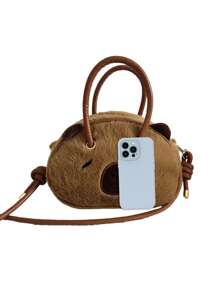 Mochila mini de Capibara para niña; Bolso de hombro lindo para adolescentes; Bolso unisex para estudiantes universitarios