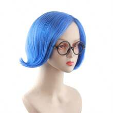 1pc  Brain Agent Wig Head Cover Animation Role-Playing Wig Flower Hairpin Party Costume Wig Halloween Wear Woven Wig Braid Cartoon Character Wig Comic Wig Thanksgiving Birthday Gift Christmas