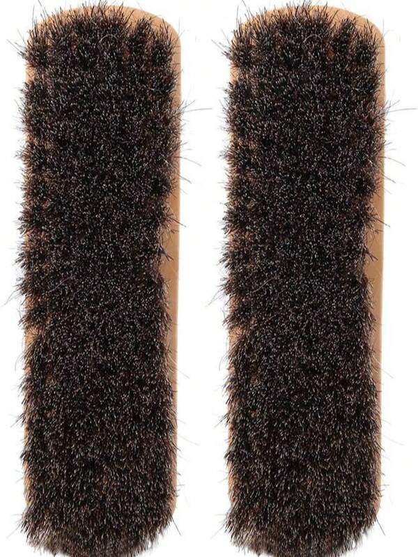 2 Stücke Leistungsstarke Schuhputzbürsten, tief reinigend für Schuhprofilrillen & Schmutz, Griff aus Holz rutschfest, Schuh Reinigungswerkzeug für Zuhause, antibakteriell geruchsmindernd, waschbar und wiederverwendbar, tragbares Design für Schuhpflege-Essenzielles