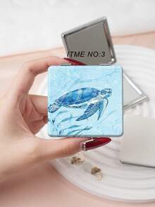 Foldable Compact Vanity Mirror, Lightweight & Ultra-Thin Hand Mirror, Durable PU Leather, Suitable For All Occasions And People, Foldable Square, Portable