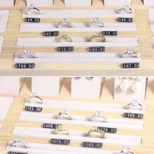 10Sets Mini Adjustable Price Tag Sets, Price Three-Dimensional Number Signs, Snap Design, Easy To Install, Can Be Used For Jewelry, Watches And Daily Office Display Price Signs, Suitable For Display Stands, Small Counters, Jewelry Retail Stores, Automatic Vending Machines, Store Decorations