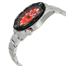 Orient Relógio Mecânico Masculino Orient SEL0A003M0 Mostrador Laranja, Material em Aço Inoxidável, Elegância Comercial, Adequado para Uso Diário