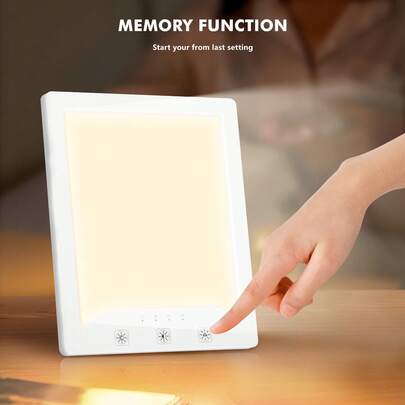 SAD Light Therapy Lamp | 10,000 Lux Daylight Lamp With 10 Brightness Levels, 3 Color Modes, 4 Timer Settings | Portable Touch Control Sunlight Lamp With Memory Function For Home/Office