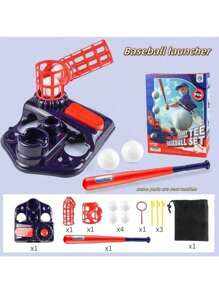 1 pieza Conjunto de lanzador de béisbol para niños, apto para actividades familiares y deportes al aire libre (piezas surtidas)