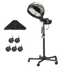 Ionic Hair Steamer With Dual Modes, 11.81-Inch Hooded, Adjustable Stand & Timer, 5-Wheel Base (2 Lockable) For Enhanced Hair Conditioning At Home Or Salon - View 8