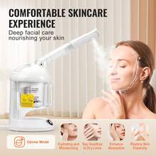 Hair Steamer, 2-In-1 Professional Hair & Facial Steamer With Detachable Bonnet Hood, Nano Ionic & UV Ozone Face Steamer With 360° Rotatable Sprayer For Salon Spa Home Beauty - Xem 4