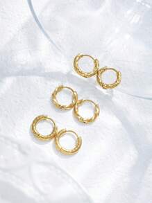 Mazuer 1 Pair 18K Gold Plated Retro Vintage Candy Color Unique Design Twist Hoop Earrings, Y2K Western Jewelry Gift For Girlfriend Mother's Day Ramadan Thanksgiving July 4th Holiday Party Daily Vacation