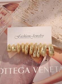 Set di 20 pezzi di orecchini geometrici in metallo e CCB di design alla moda personalizzati