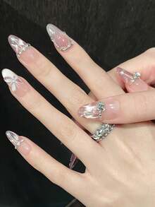 10 Móng Tay Giả Hình Bầu Dục Trung Bình, Màu Hồng, Trong Suốt Và Lấp Lánh, Lạnh Và Đẹp, Mắt Mèo Rực Rỡ và Nhấp Nháy, Mắt Mèo Sáng Bóng, Móng Hình Bầu Dục, Dễ Đeo. 10 Móng Tay Giả Thủ Công Y2K, Móng Tay Mùa Hè, Phong Cách Mùa Hè, Thích Hợp Cho Các Cô Gái Và Phụ Nữ, Lễ Hội, Tiệc Tụng và Sử Dụng Hàng Ngày. - Hồng - Xem 4