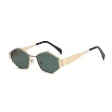 1/2 Stück Rautenmuster Metall Kleinrahmen Y2K Mode Brille, retrochic Brillen für Festivals, Partys, Strände, Zusammenkünfte, Geschäft, Verschenken, geeignet für den Sommer