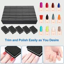 Mini Nail Buffer Block Professional Nail File Polisher Block Manicure Pedicure Files Sanding Polishing Sponge Nail Art Accessories - Black - View 3