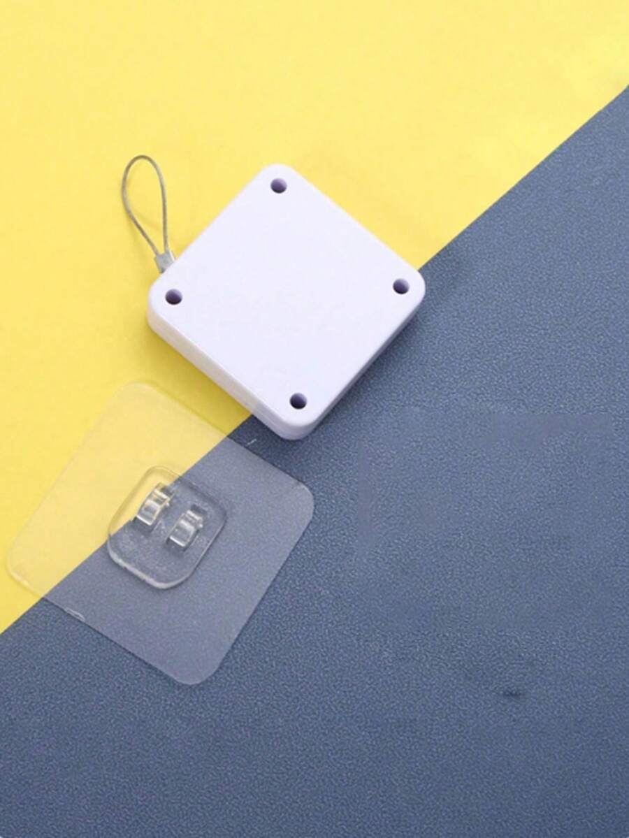 1pc No Hole Punching Automatic Door Closer With Thicker Rope For Sliding Doors, Easy Install - White - View 1