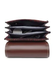 LECEY Brown Large Capacity Flap Vintage Street Style Casual Outdoor Vacation School Backpack For Women