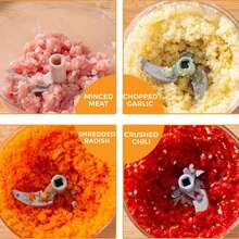 Pull Cord Pulling Food Chopper Manual Vegetable Slicer Hand Blender 520/900ML - 無色 - 查看 8