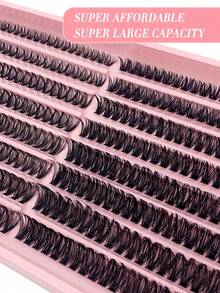 16 Rows Soft Natural 30D/40D/50D/60D/80D Single Cluster Eyelash Extensions, 8-16mm Mixed 0.07mm C Curl, Ultra-Lightweight, 16 Rows 320 Pieces Waterproof Mink Hair Clusters, 3D Effect False Eyelashes, Suitable For Light Makeup, Heavy Makeup, Daily Makeup, Cosplay And Various Occasions, Convenient To Carry, Suitable For Daily Wear Or Outings - C - 查看 4