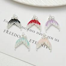 5/10pcs Elegant Mermaid Pendant, High-End Color Charm For Bracelet Necklace Earring DIY Jewelry Finding