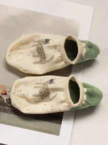 1/3/6/8/12/20/30 Pairs Women Ankle Socks, Summer Thin Breathable Cartoon Short Socks, Invisible Non-Slip Shallow Mouth Socks, Suitable For Daily Use